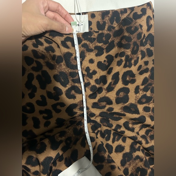 Reformation Petites Vida Low Rise Pant 0P Jaguar Cheetah Leopard - Picture 5 of 11